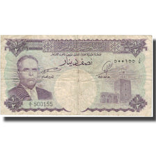 Geldschein, Tunesien, 1/2 Dinar, KM:57, SGE