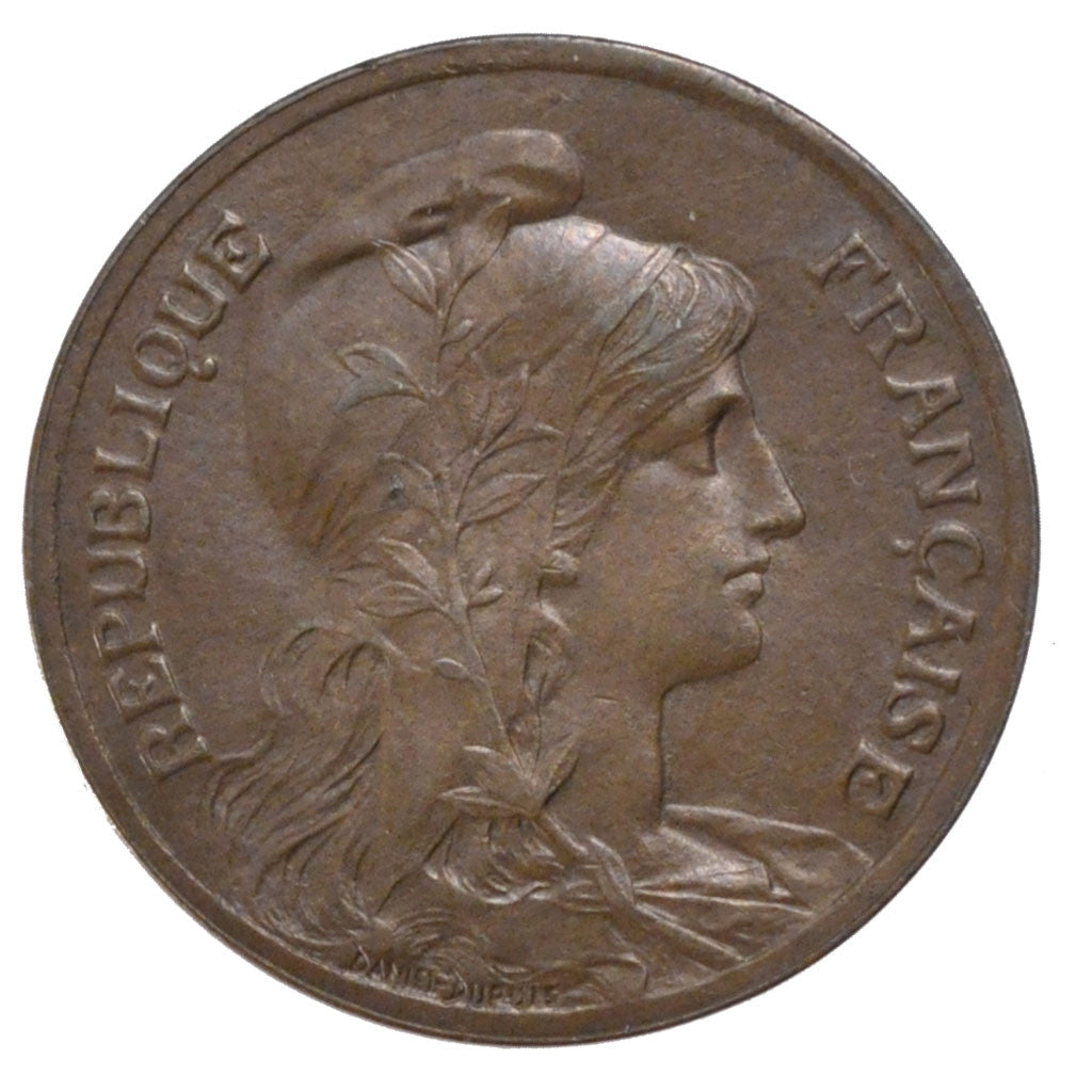 FRANCE, Dupuis, 5 Centimes, 1898, Paris, KM #842, AU(55-58), Bronze, 25.1,...
