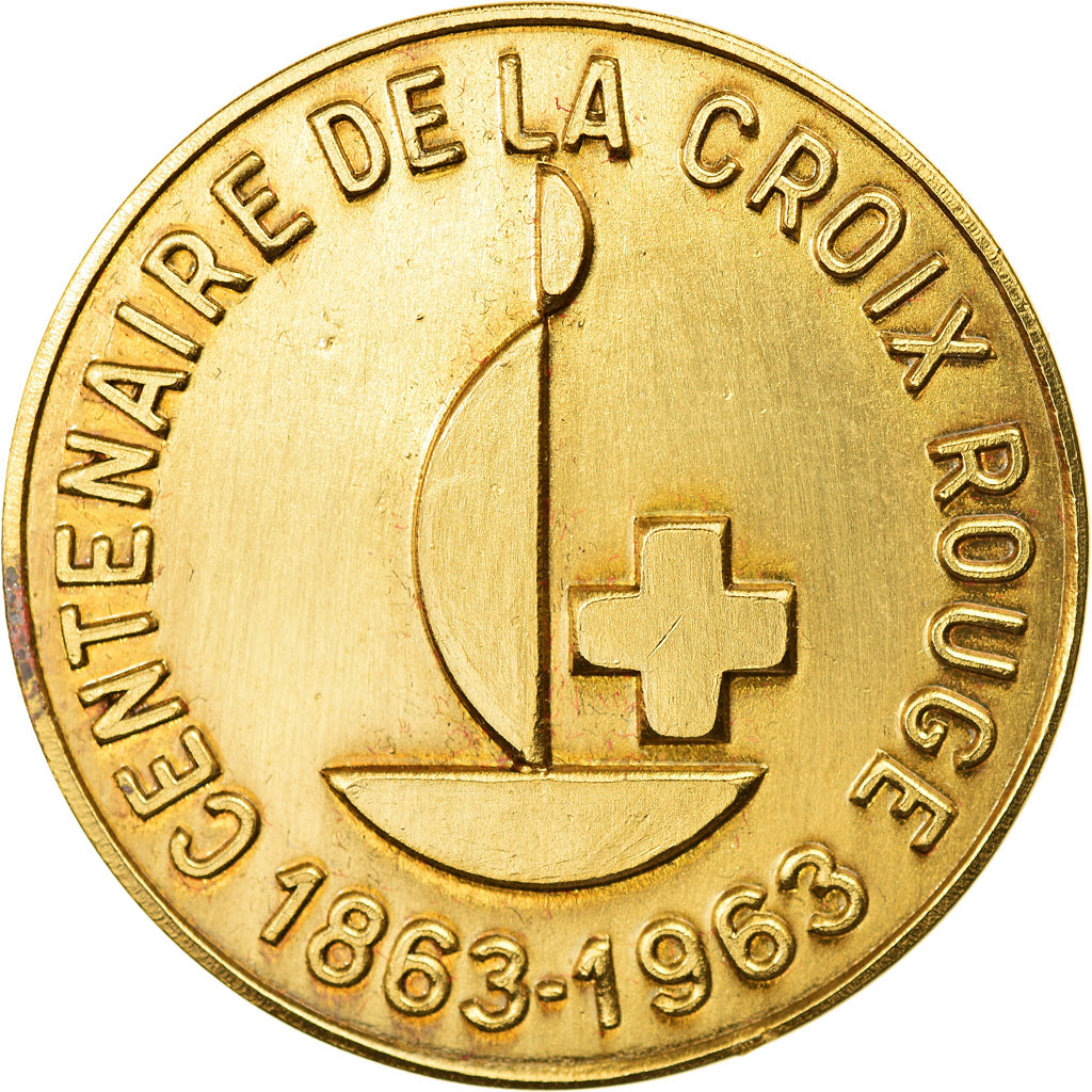 France, Médaille, Centenaire de la Croix Rouge Française, 1963, SPL, Bronze