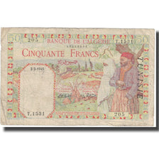 Billet, Tunisie, 50 Francs, 1938-45, 1938-45, KM:12a, TB