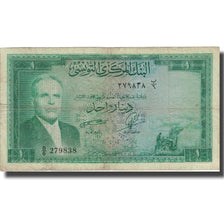 Banknote, Tunisia, 1 Dinar, KM:58, VF(30-35)