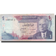 Biljet, Tunisië, 1 Dinar, 1972, 1972-08-03, KM:67a, TTB