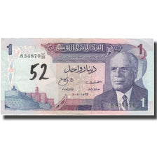 Billet, Tunisie, 1 Dinar, 1972, 1972-08-03, KM:67a, TTB
