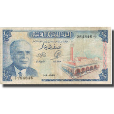 Billet, Tunisie, 1/2 Dinar, 1965, 1965-06-01, KM:62a, TB+