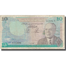 Billet, Tunisie, 10 Dinars, 1969, 1969-06-01, KM:65a, B+