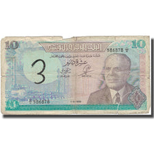 Banknote, Tunisia, 10 Dinars, 1969, 1969-06-01, KM:65a, VF(20-25)