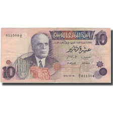 Billet, Tunisie, 10 Dinars, 1973, 1973-10-15, KM:72, TB