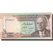 Geldschein, Tunesien, 1/2 Dinar, 1972, 1972-08-03, KM:66a, UNZ-