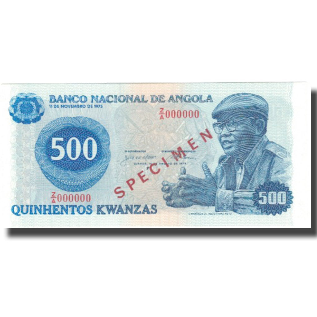 Billet, Angola, 500 Kwanzas, 1975, 1975-11-11, Specimen, KM:112s, NEUF