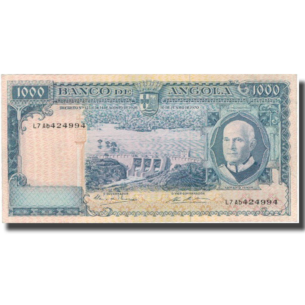 Billet, Angola, 1000 Escudos, 1970, 1970-06-10, KM:98, TTB+
