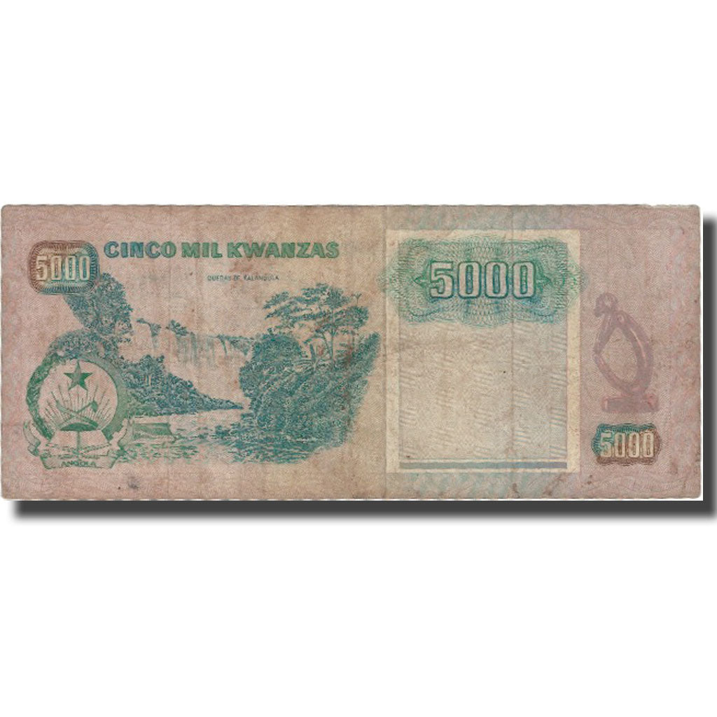 Billet, Angola, 5000 Kwanzas, 1991, 1991-02-04, KM:130a, TB