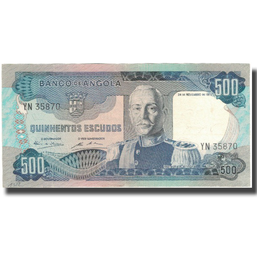 Billet, Angola, 500 Escudos, 1972, 1972-11-24, KM:102, TTB+