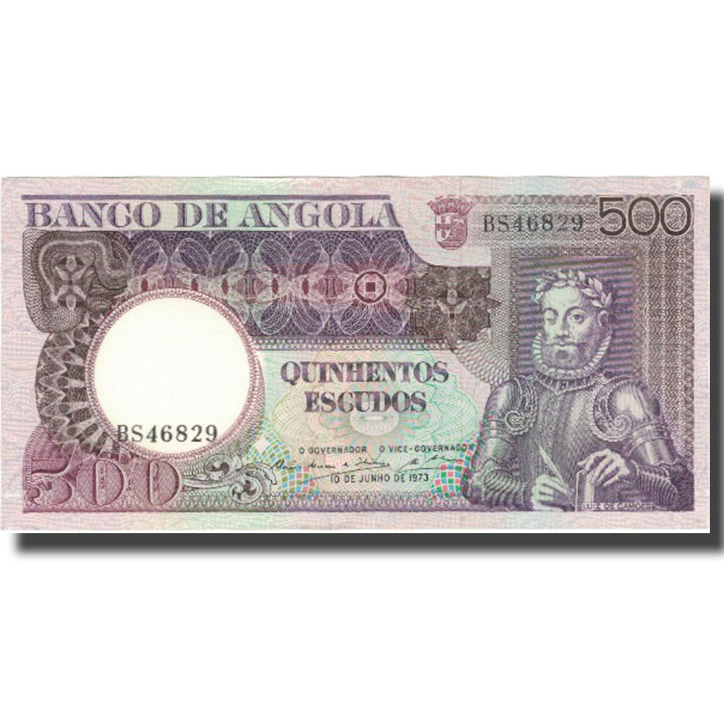 Billet, Angola, 500 Escudos, 1973, 1973-06-10, KM:107, SUP