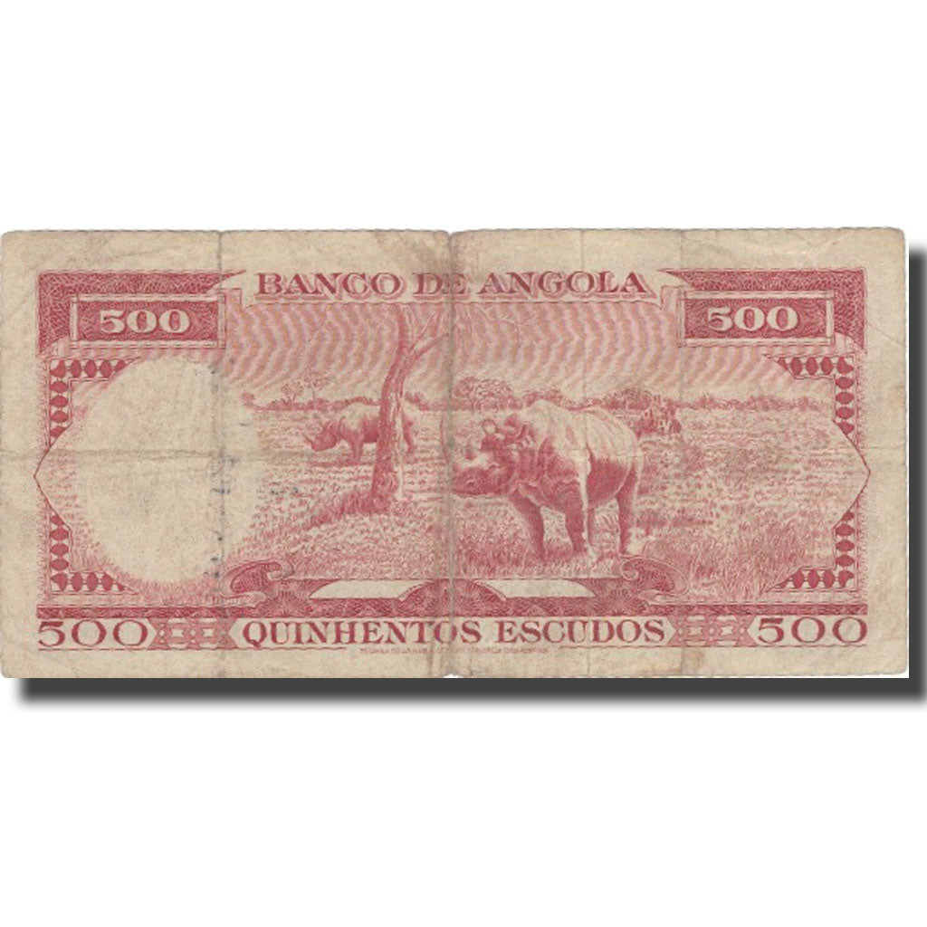 Biljet, Angola, 500 Escudos, 1956, 1956-08-15, KM:90, TB