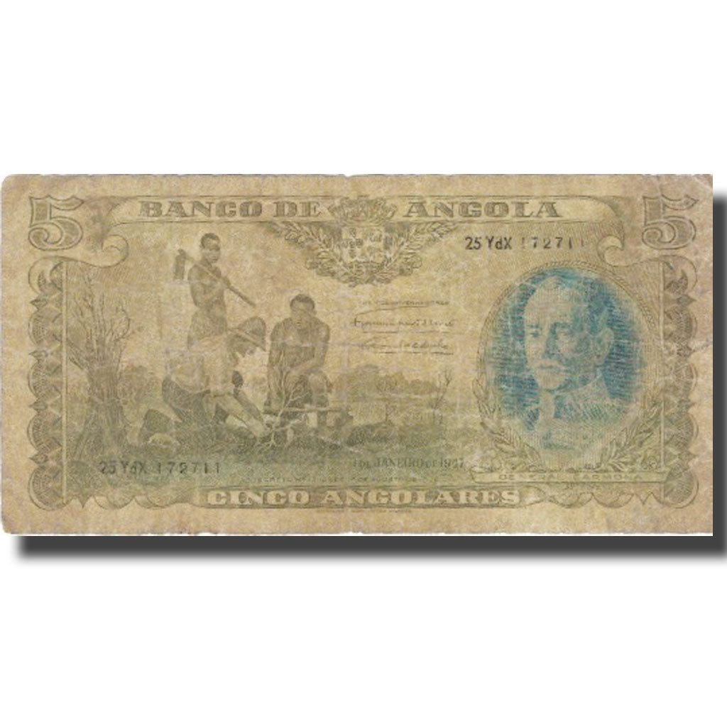 Banconote, Angola, 5 Angolares, KM:77a, B+