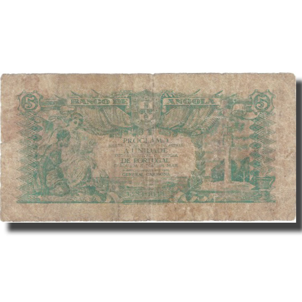Banconote, Angola, 5 Angolares, KM:77a, B+