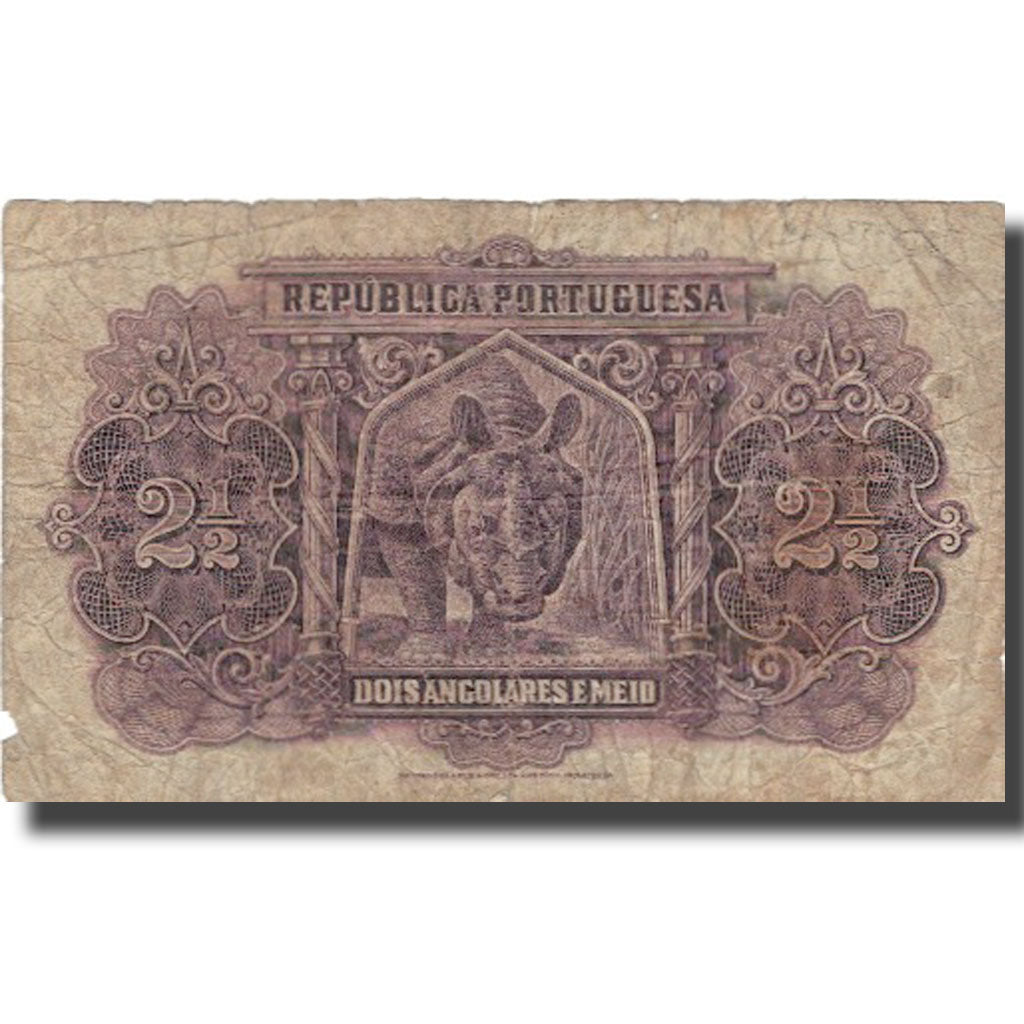 Banknote, Angola, 2 1/2 Angolares, 1948, 1948-10-06, KM:71, F(12-15)