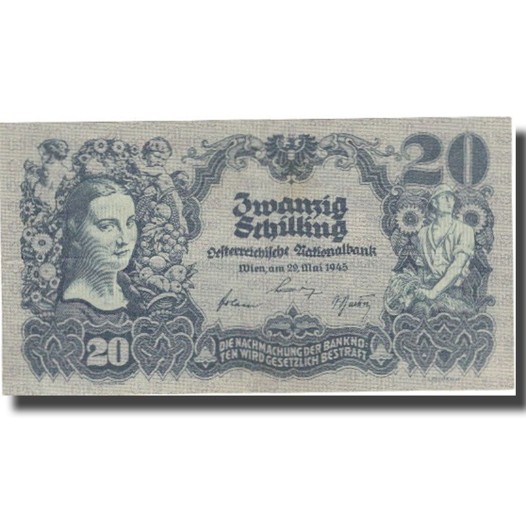 Banknote, Austria, 20 Schilling, 1945, 1945-05-29, KM:116, EF(40-45)