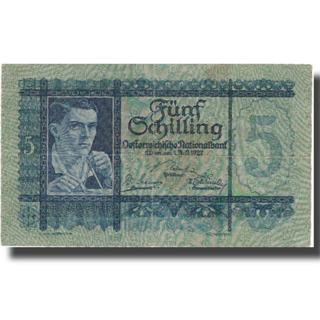 Banknote, Austria, 5 Schilling, 1927, 1927-07-01, KM:93, VF(20-25)