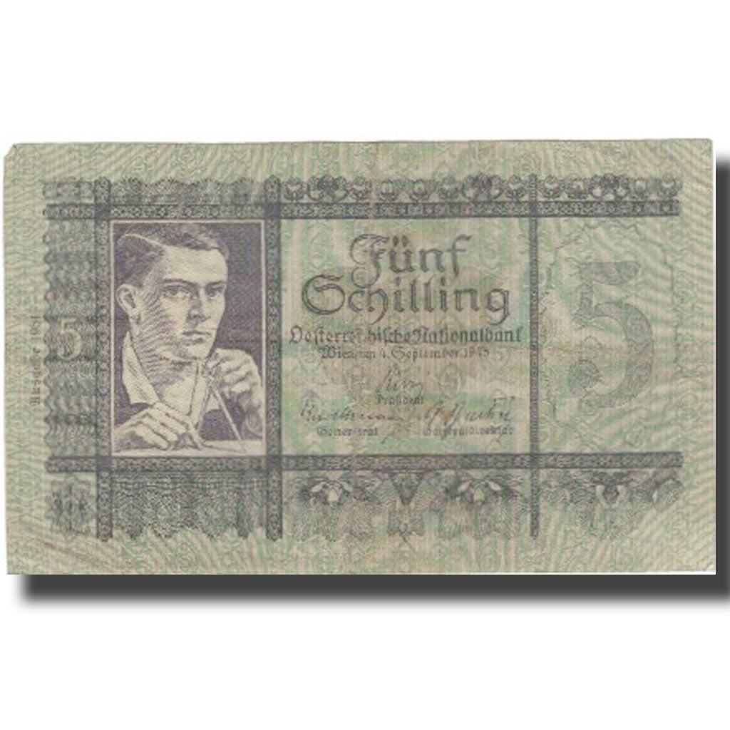 Banknote, Austria, 5 Schilling, 1945, 1945-09-04, KM:126, VF(20-25)