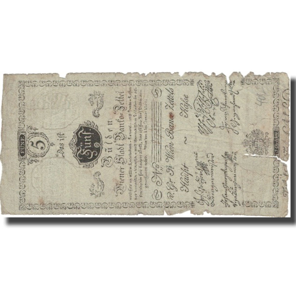 Banconote, Austria, 5 Gulden, KM:A31a, B