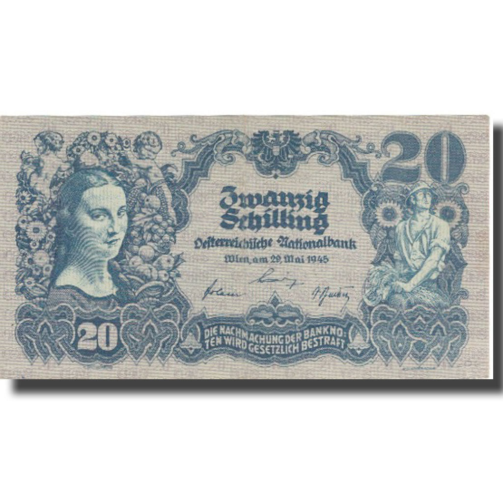 Banknote, Austria, 20 Schilling, 1945, 1945-05-29, KM:116, EF(40-45)