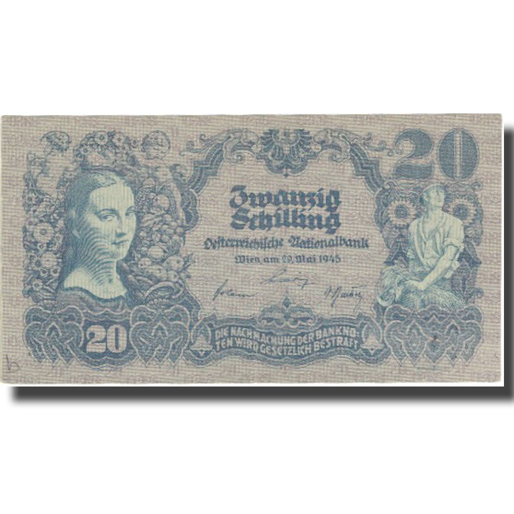 Banknote, Austria, 20 Schilling, 1945, 1945-05-29, KM:116, EF(40-45)