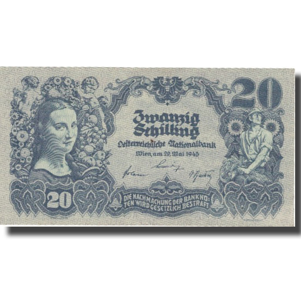 Banknote, Austria, 20 Schilling, 1945, 1945-05-29, KM:116, AU(50-53)