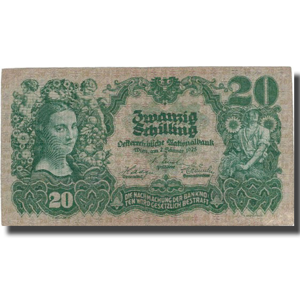 Banknote, Austria, 20 Schilling, 1928, 1928-01-02, KM:95, VF(30-35)