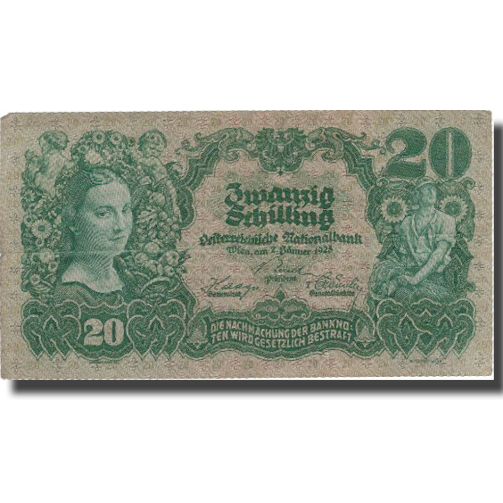 Banknote, Austria, 20 Schilling, 1928, 1928-01-02, KM:95, VF(30-35)