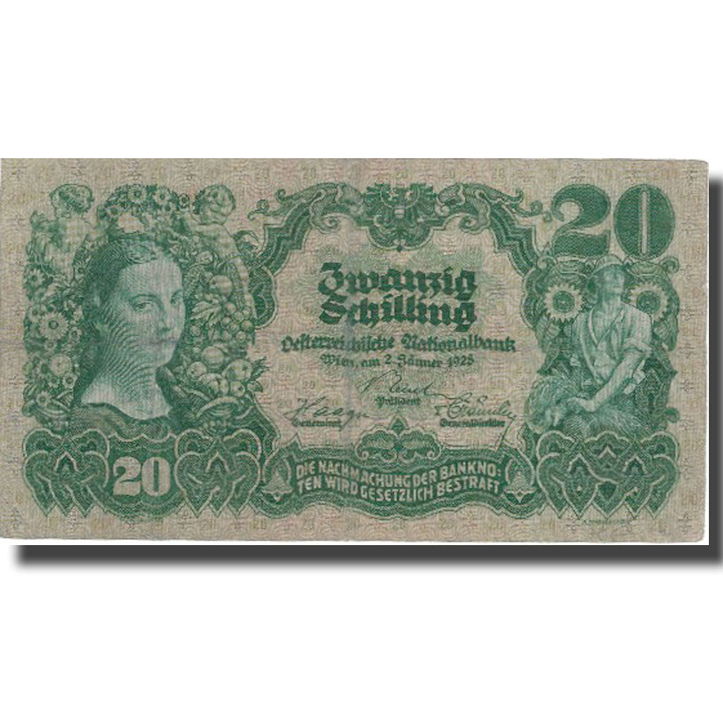 Banknote, Austria, 20 Schilling, 1928, 1928-01-02, KM:95, VF(30-35)