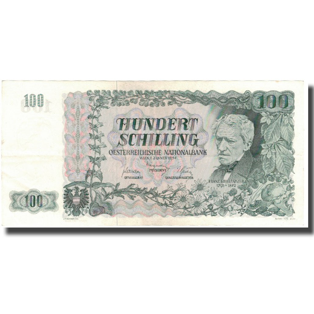 Banknote, Austria, 100 Schilling, 1954, 1954-01-02, KM:133a, AU(55-58)