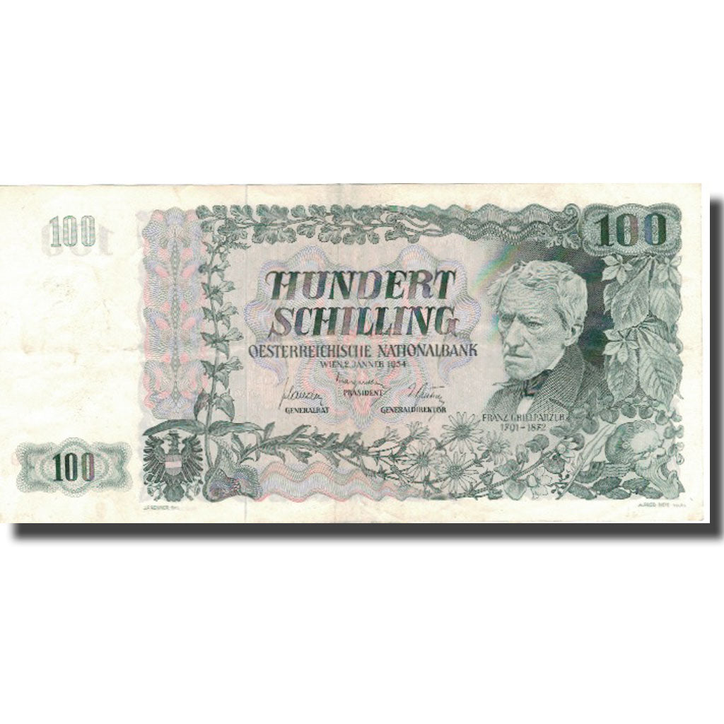 Banknote, Austria, 100 Schilling, 1954, 1954-01-02, KM:133a, EF(40-45)