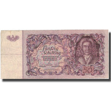 Banknote, Austria, 50 Schilling, 1951, 1951-01-02, KM:130, VF(20-25)