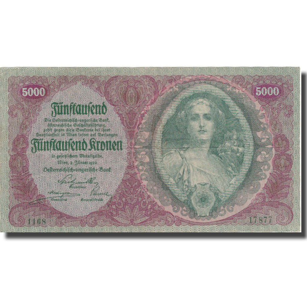Banknote, Austria, 5000 Kronen, 1922, 1922-01-02, KM:79, EF(40-45)