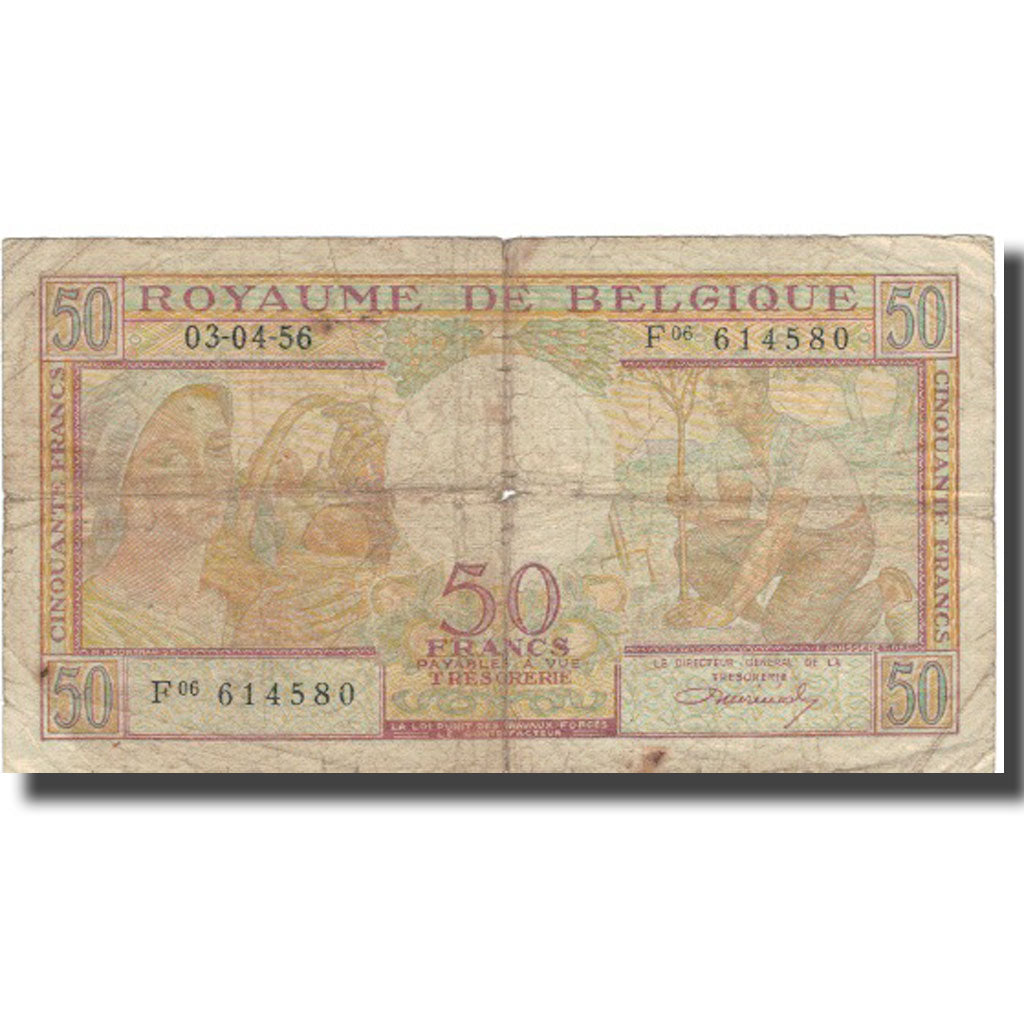 Banknote, Belgium, 50 Francs, 1956, 1956-04-03, KM:133b, VG(8-10)