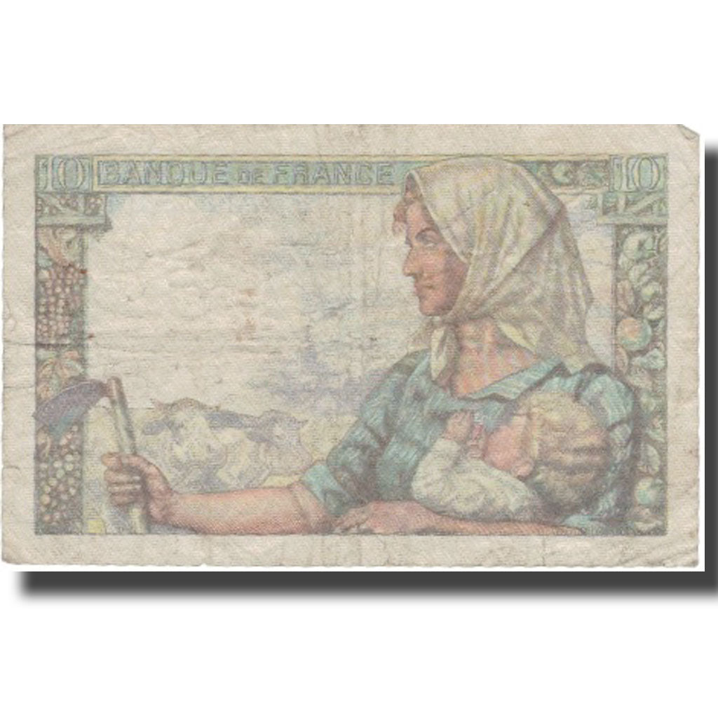 Francja, 10 Francs, Mineur, 1944, 1944-01-13, VF(20-25), Fayette:8.10, KM:99e