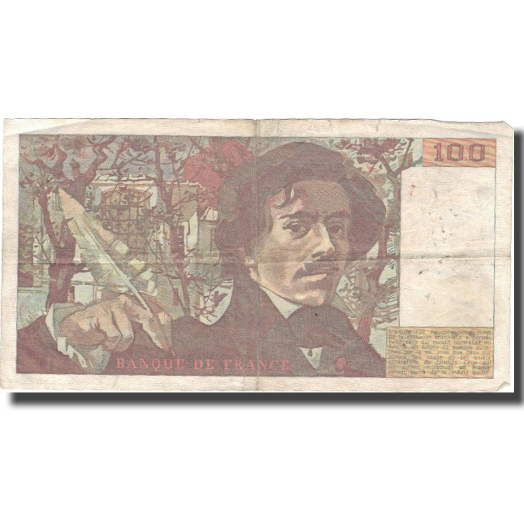 Francia, 100 Francs, 100 F 1978-1995 ''Delacroix'', 1981, 1981, BC