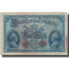 Banknote, Germany, 5 Mark, 1914, 1917-08-01, KM:47c, VF(30-35)