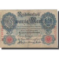 Banknote, Germany, 20 Mark, 1914, 1914-02-19, KM:46a, VF(20-25)