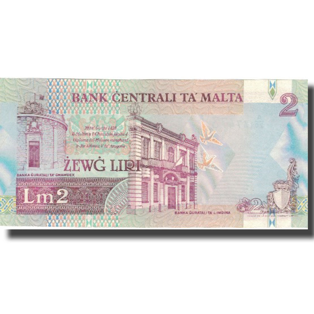 Banknote, Malta, 2 Liri, 1967, 1967-10-01, KM:45b, EF(40-45)