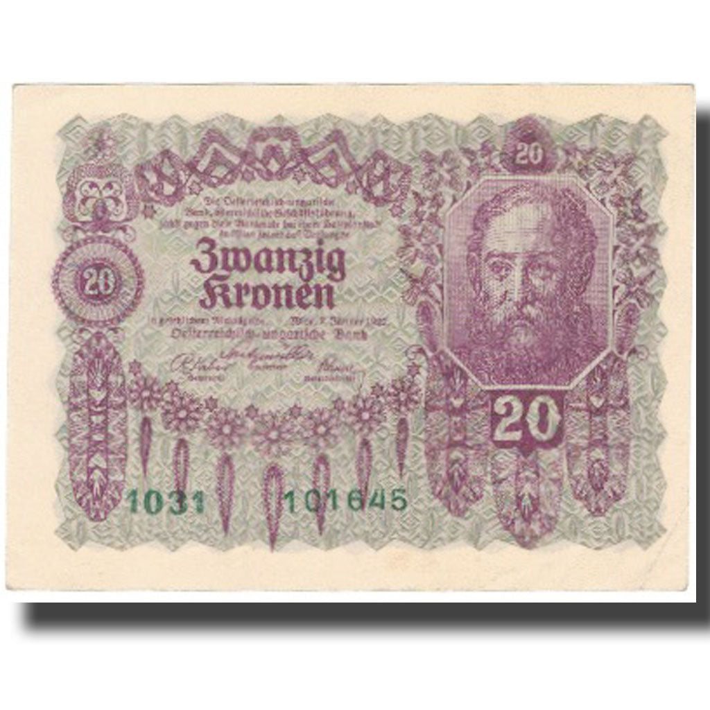 Banknote, Austria, 20 Kronen, 1922, 1922-01-02, KM:76, AU(55-58)
