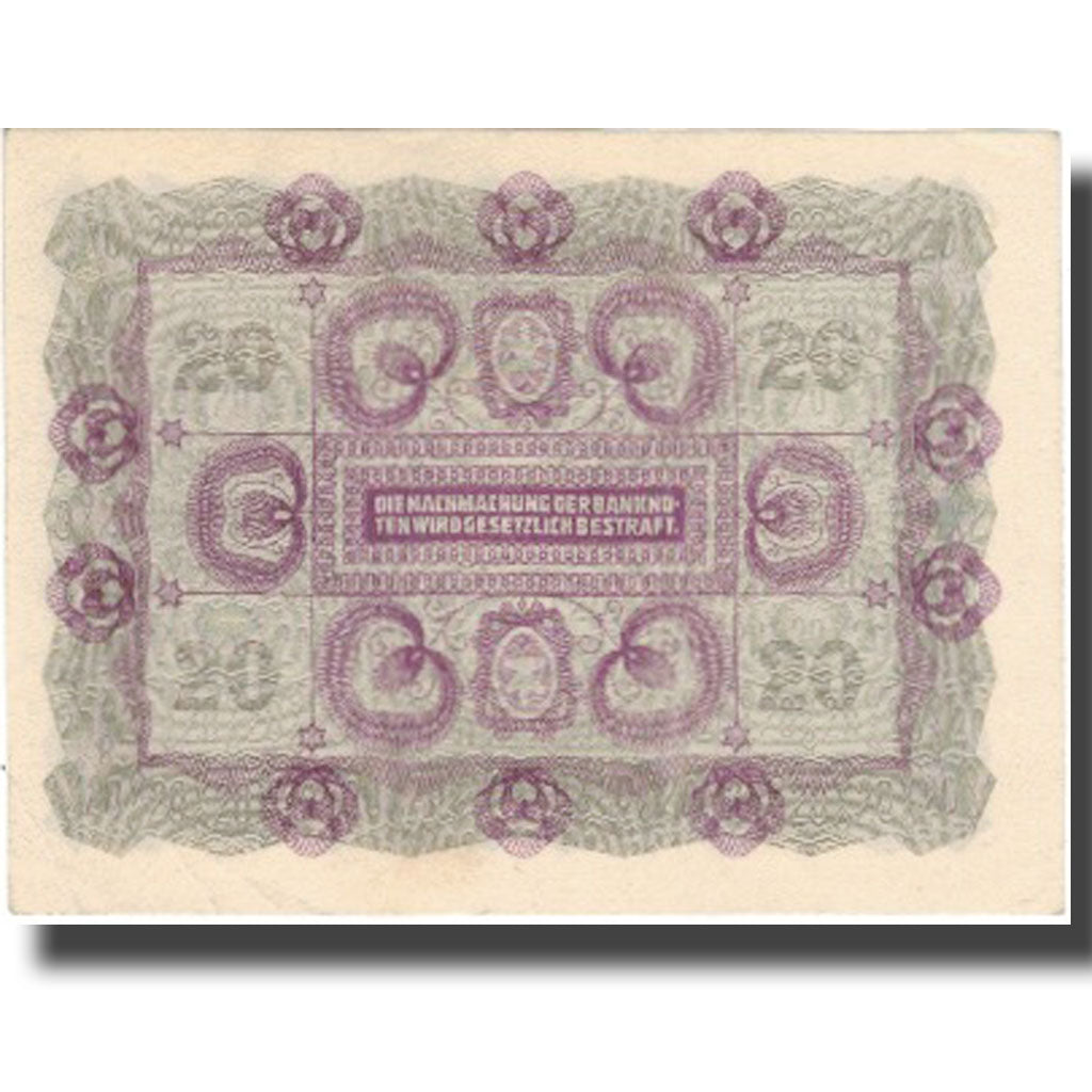 Banknote, Austria, 20 Kronen, 1922, 1922-01-02, KM:76, AU(55-58)