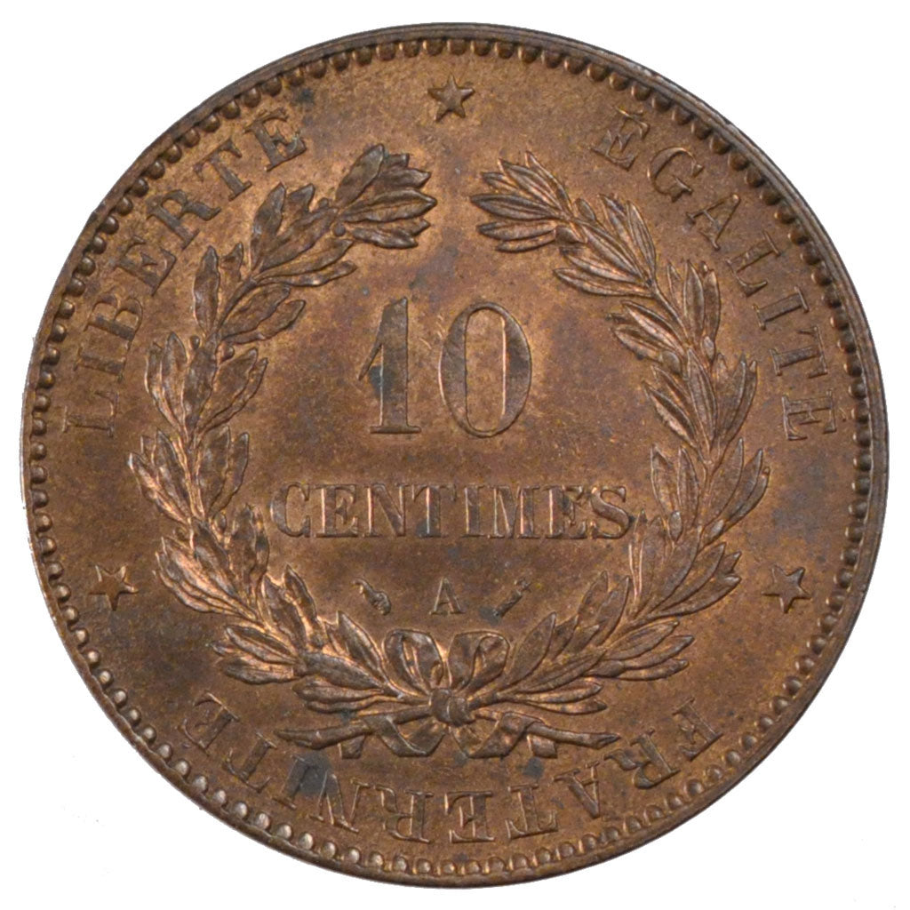 FRANCE, Cérès, 10 Centimes, 1892, Paris, KM #815.1, MS(60-62), Bronze, Gadoury #