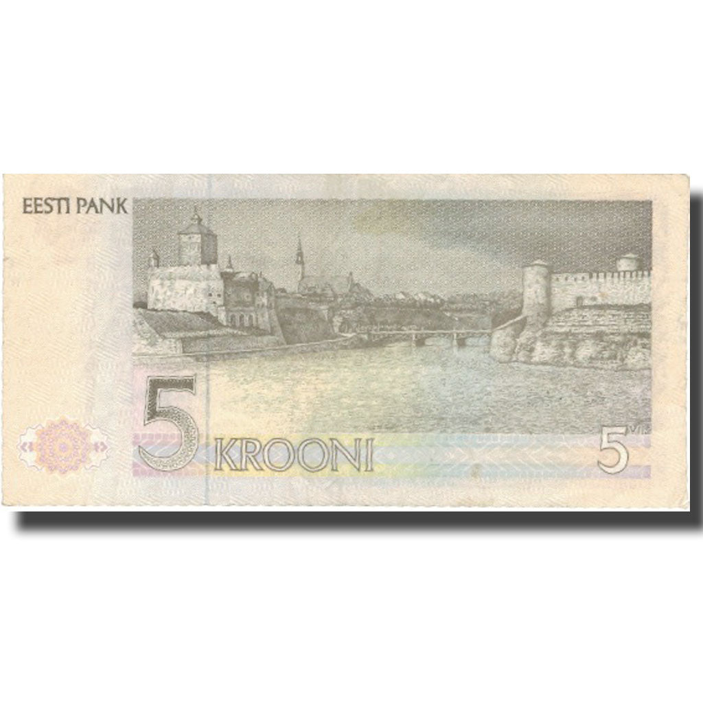 Billet, Estonia, 5 Krooni, 1992, 1992, KM:71b, TB+
