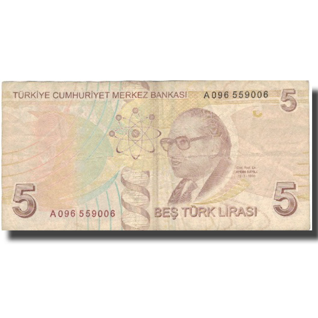 Banknot, Turcja, 5 Lira, 1970, 1970, KM:222, EF(40-45)