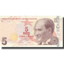 Banknote, Turkey, 5 Lira, 1970, 1970, KM:222, UNC(65-70)