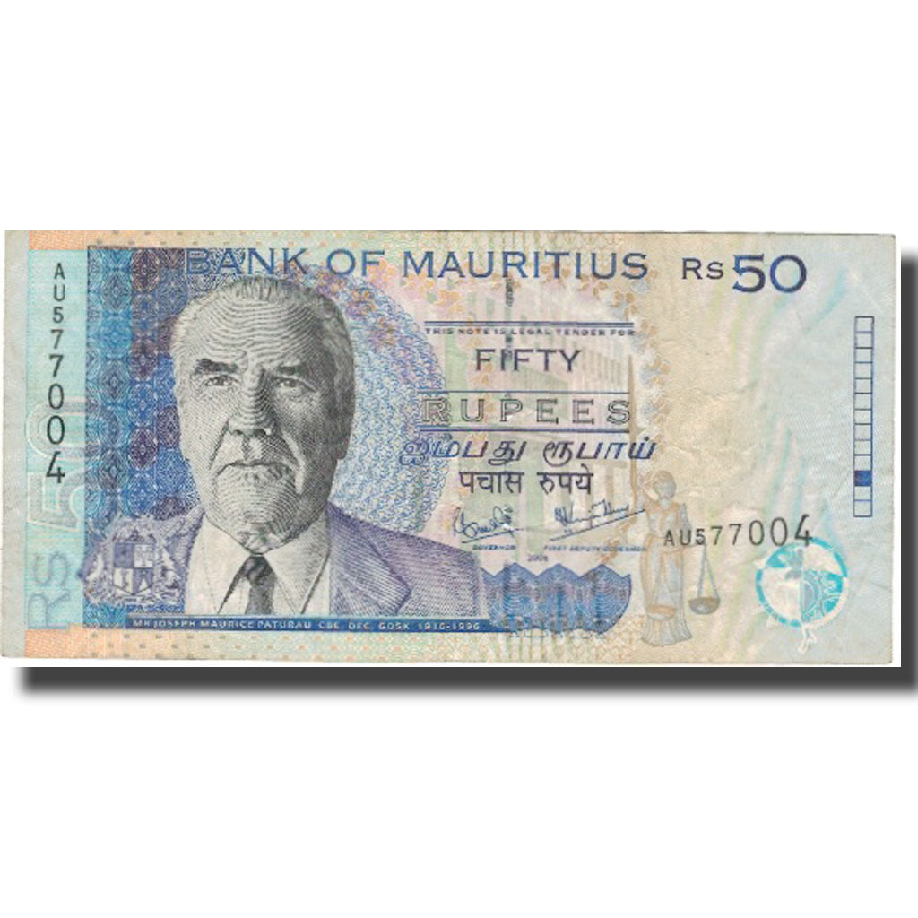 Banknot, Mauritius, 50 Rupees, 2006, 2006, KM:50d, EF(40-45)