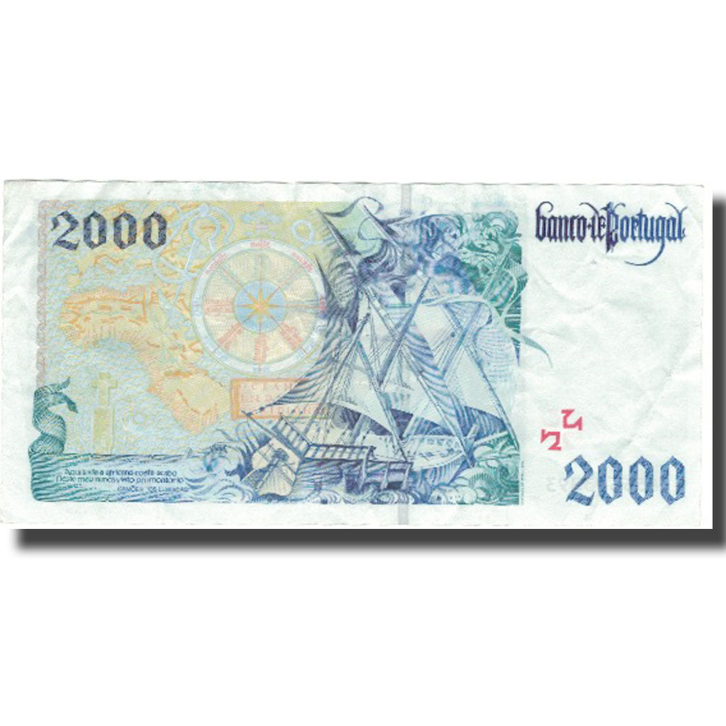 Banknote, Portugal, 2000 Escudos, 2000, 2000-11-07, KM:189d, VG(8-10)