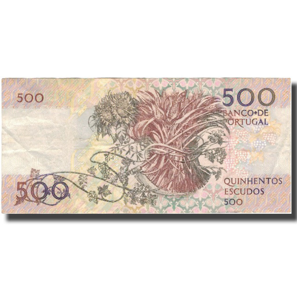 Geldschein, Portugal, 500 Escudos, 1989, 1989-10-04, KM:180c, SS+